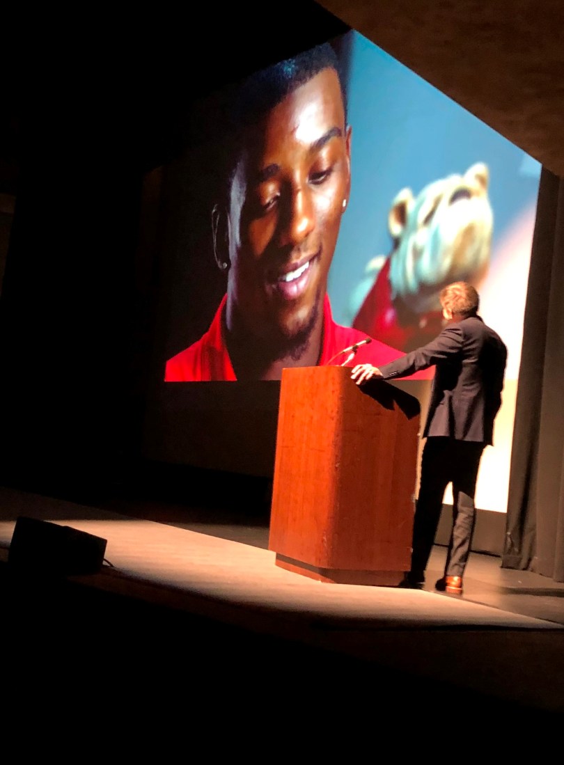 Hartman watching video clip 1